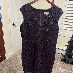 Purple sequin Sleeveless Dress